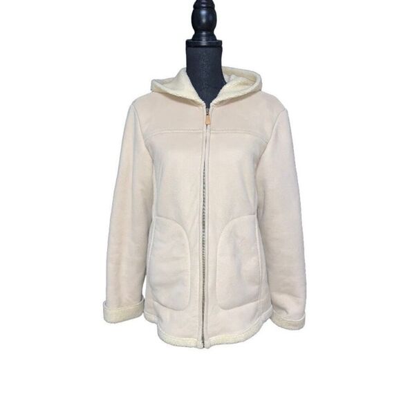 Jones New York Hooded Faux Suede Jacket - Picture 1 of 9